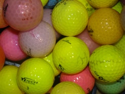 50 Mid-Grade Colored Used Golf Balls