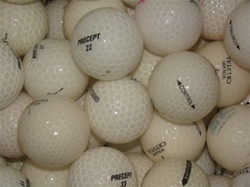 50 Mint Grade White Crystal /Clear Cover Mix Used Golf Balls
